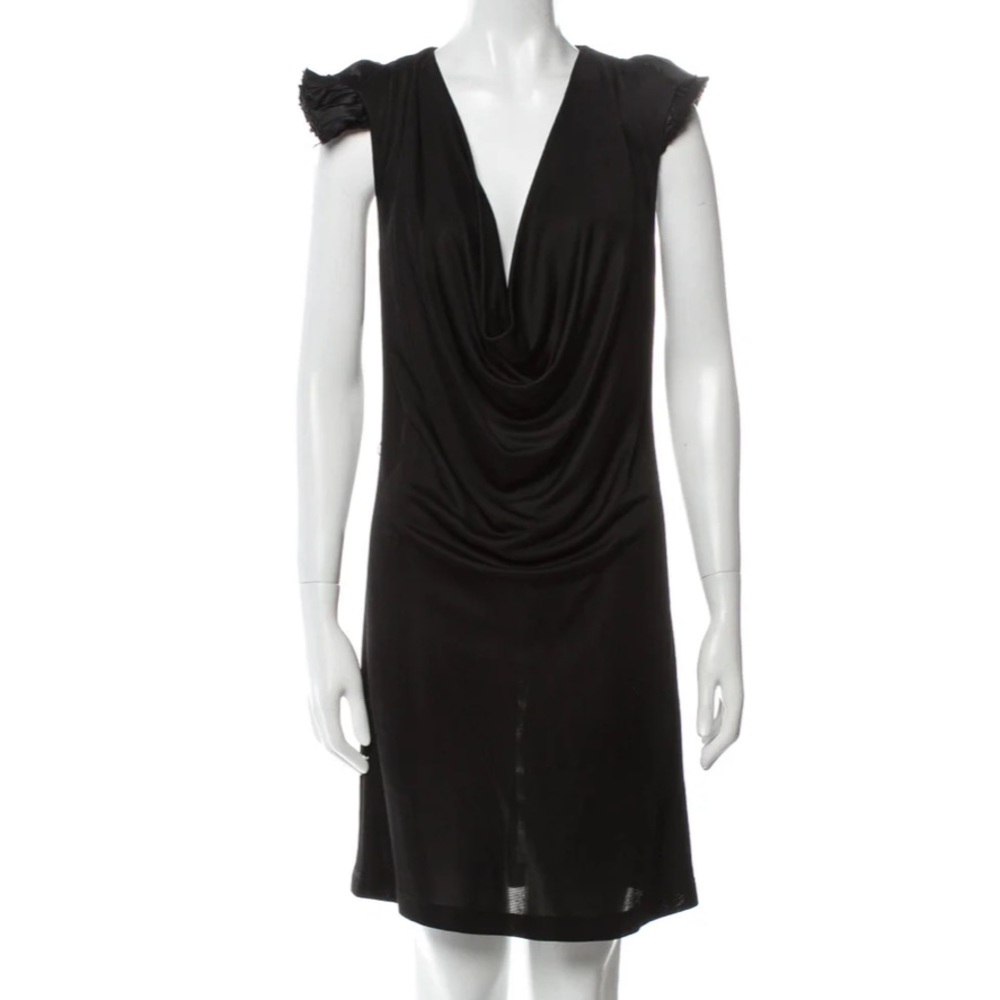 Robert Rodriguez black silk dress